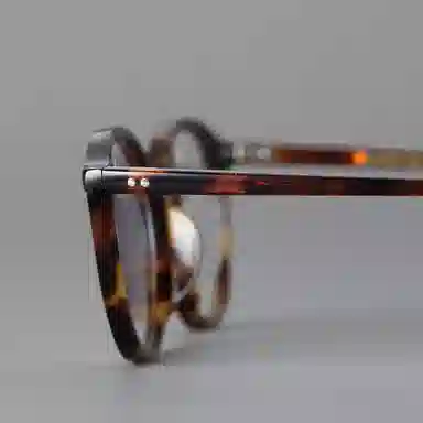 青雉作 复古轻量化细边 板材镜架 椭圆形 光学镜架 男女同款情侣款 玳瑁色 豆蔻色 黑色