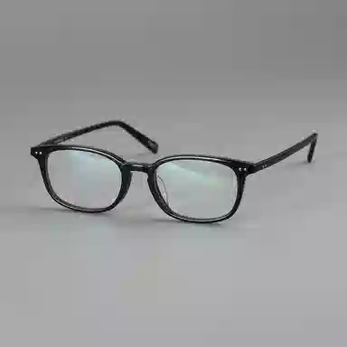 【可配度数】 青雉作 日式通勤矮方框眼镜高度近视镜框 大脸窄框弹簧铰链不夹头轻量化 板材 长方形 光学镜架 男女同款情侣款 玳瑁色 黑色