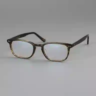 青雉作 日式中性稳重通勤矮框 板材镜架 长方形 光学眼镜 男女同款情侣款