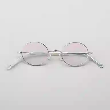 【可配度数】 青雉作 日系金丝边小圆框复古眼镜精致高级感高度近视镜框轻量化小瞳距福音 β钛板材 椭圆形 光学镜架 女款 黑色 金色 银色