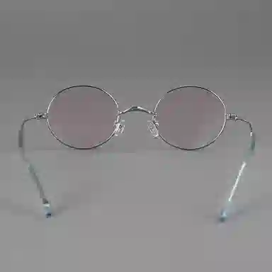 【可配度数】 青雉作 日系金丝边小圆框复古眼镜精致高级感高度近视镜框轻量化小瞳距福音 β钛板材 椭圆形 光学镜架 女款 黑色 金色 银色