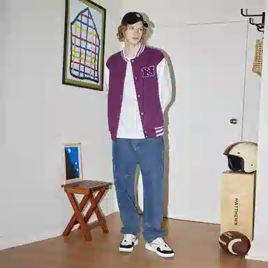 NFL Baseball Jacket Purple