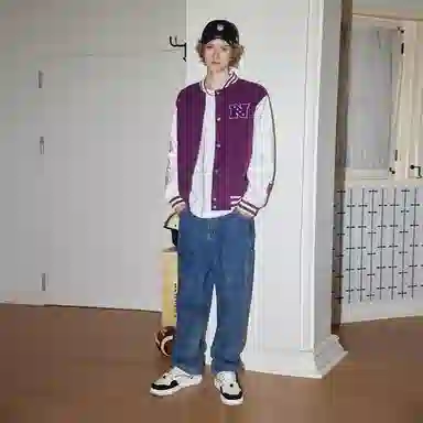 NFL Baseball Jacket Purple