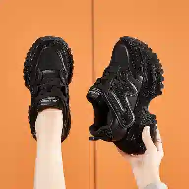 满钻厚底内增高百搭休闲运动户外时尚潮流学院风运动鞋 减震耐磨平衡 低帮 老爹鞋 女款