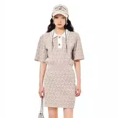 d'zzit Knit Short Sleeve Dress Deep Khaki