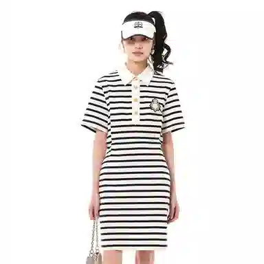 d'zzit Knit Short Sleeve Dress Deep Khaki