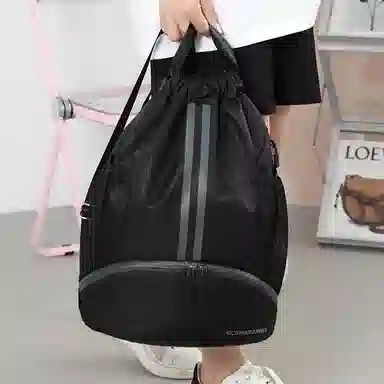 维多利亚旅行者 篮球包大容量收纳抽绳 双肩包 男女 干湿分离束口袋健身包  多色