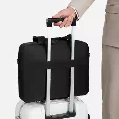 维多利亚旅行者 休闲纯色简约适用华为联想时尚 牛津布 电脑包 常规 男女同款情侣款 黑色