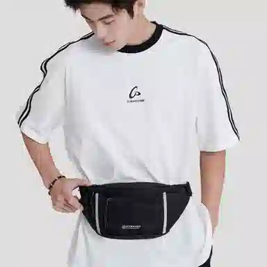 维多利亚旅行者 休闲百搭大容量潮流运动多拉链口袋防泼水 涤纶 斜挎包胸包 常规 男款 黑色