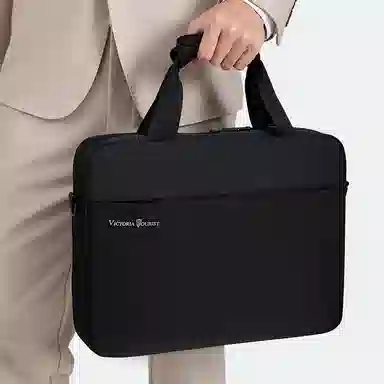 维多利亚旅行者 休闲纯色简约适用华为联想时尚 牛津布 电脑包 常规 男女同款情侣款 黑色