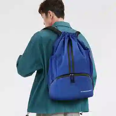 维多利亚旅行者 篮球包大容量收纳抽绳 双肩包 男女 干湿分离束口袋健身包  多色