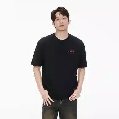 Cotton Aesthetic Heart Letter Print Tee