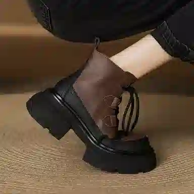 hankermeet Vintage Lace-up Martin Boots