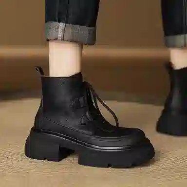 hankermeet Vintage Lace-up Martin Boots