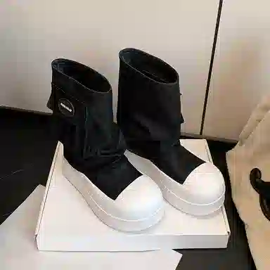 hankermeet Thick Sole Ankle Boots