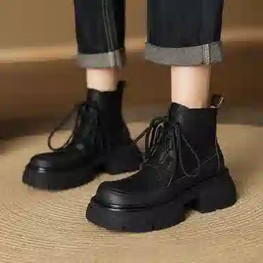 hankermeet Vintage Lace-up Martin Boots