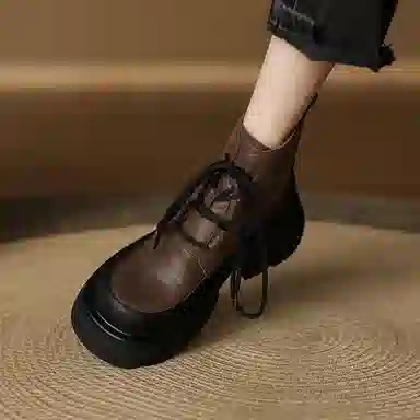 hankermeet Vintage Lace-up Martin Boots