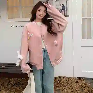 袋鼠 可爱时尚玩偶可盐可甜外套棒球服 女款