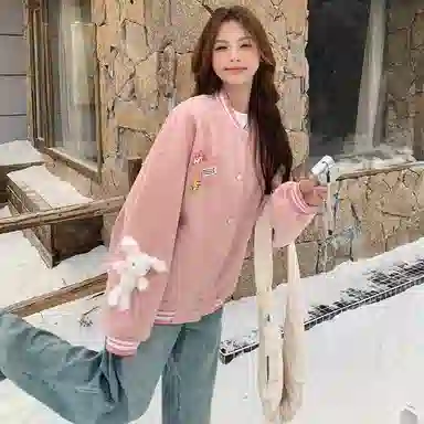 袋鼠 可爱时尚玩偶可盐可甜外套棒球服 女款