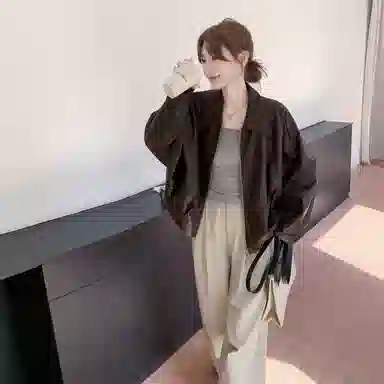 袋鼠 小个子休闲百搭又酷又飒外套皮衣 女款