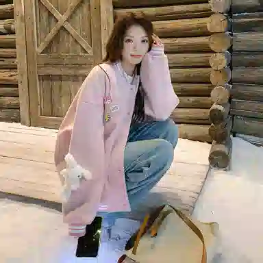 袋鼠 可爱时尚玩偶可盐可甜外套棒球服 女款