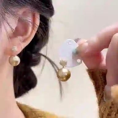 韵系 复古安可拉红 铜镀金 耳环 女款