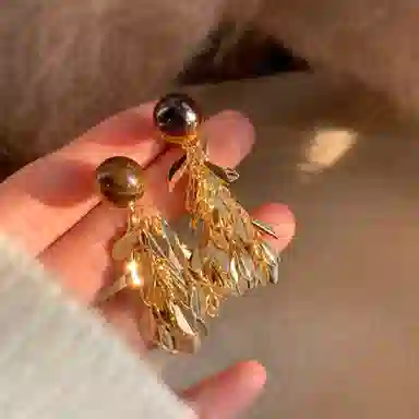 韵系 美拉德流苏 铜镀金 耳环 女款