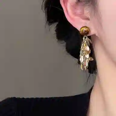 韵系 美拉德流苏 铜镀金 耳环 女款