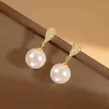 韵系 水滴 铜镀金 耳环 女款