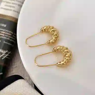 韵系 精致独特简约 铜镀金 耳环 女款