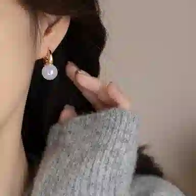 韵系 轻奢法式人鱼姬 铜镀金 耳环 女款