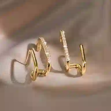 韵系 小众设计感耳饰 铜镀金 耳环 女款