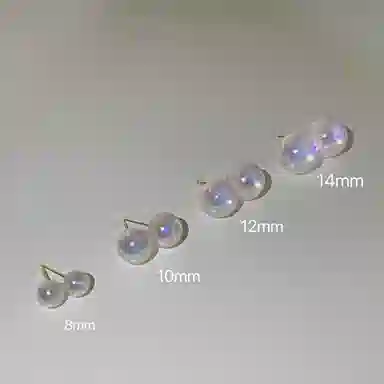 韵系 人鱼姬 铜镀金 耳钉 女款