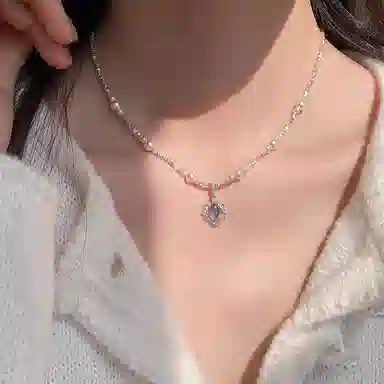 韵系 轻奢小众碎银子 铜镀金 项链 女款