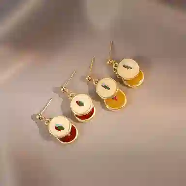 韵系 复古高级感 铜镀金 耳环 女款