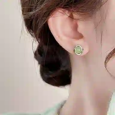 韵系 轻奢小众精致锆石 铜镀金 耳钉 女款