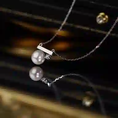 韵系 简约冷淡风一字杆平衡木 铜镀金 项链 女款