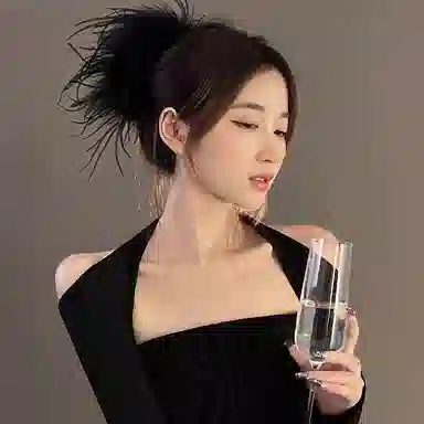 Yunxi Feather Hair Clip Black