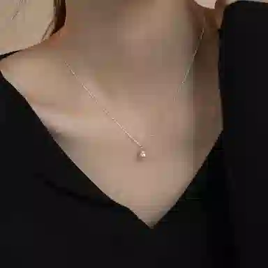 韵系 单颗迷你珍珠吊坠 铜镀金 项链 女款