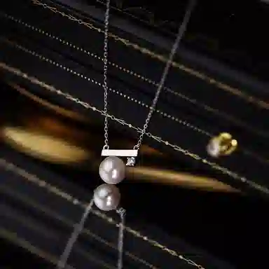 韵系 简约冷淡风一字杆平衡木 铜镀金 项链 女款