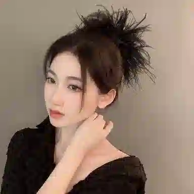 Yunxi Feather Hair Clip Black