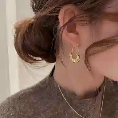 韵系 精致独特简约 铜镀金 耳环 女款