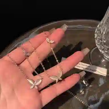 韵系 轻奢蝴蝶小众高级感简约 铜镀金 项链 女款