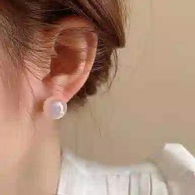 韵系 人鱼姬 铜镀金 耳钉 女款