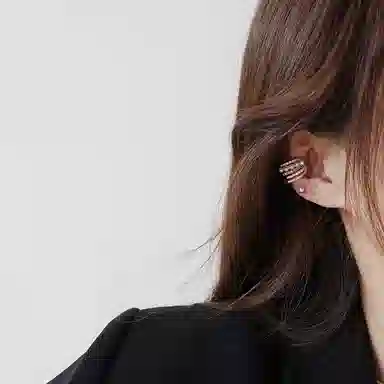 韵系 满钻微镶 夏季高级感 铜 耳夹 女款