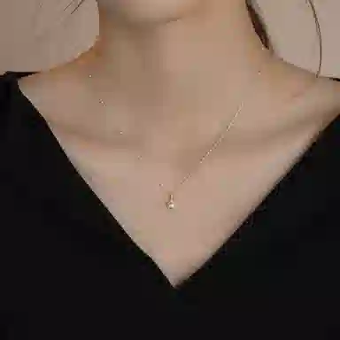 韵系 单颗迷你珍珠吊坠 铜镀金 项链 女款