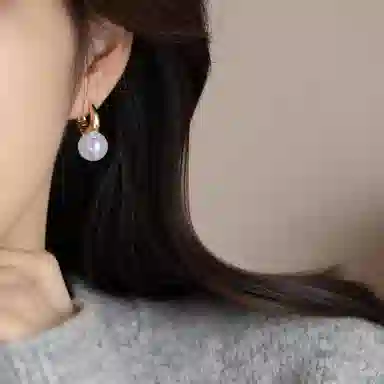 韵系 轻奢法式人鱼姬 铜镀金 耳环 女款