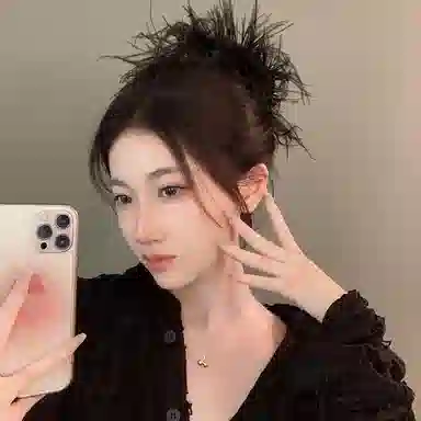 Yunxi Feather Hair Clip Black