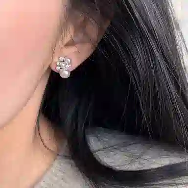 韵系 温柔曼塔玫瑰 铜镀金 耳钉 女款