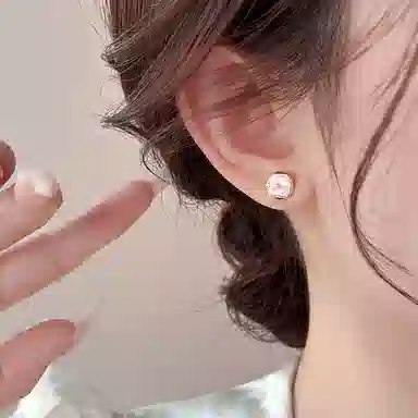 韵系 四叶草 铜镀金 耳钉 女款